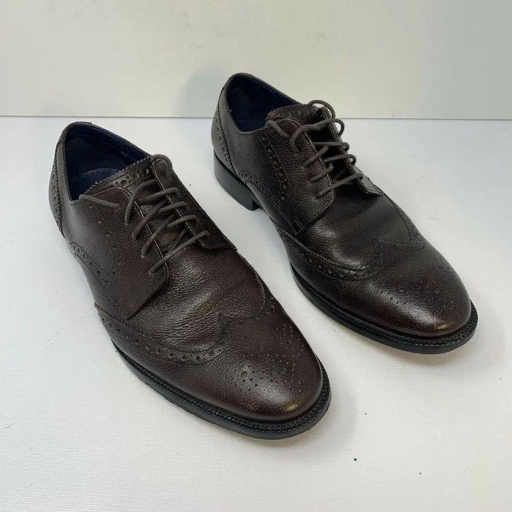 Cole Haan Benton MDL Wing II Derby Chocolate Grain Leather Mens Size 8.5 M